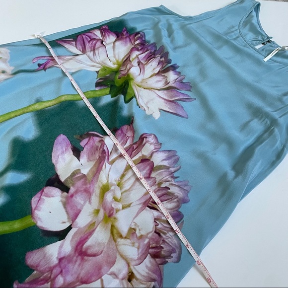 Anthropologie Blue & Purple Flower Tank Dress 8 - Picture 10 of 15